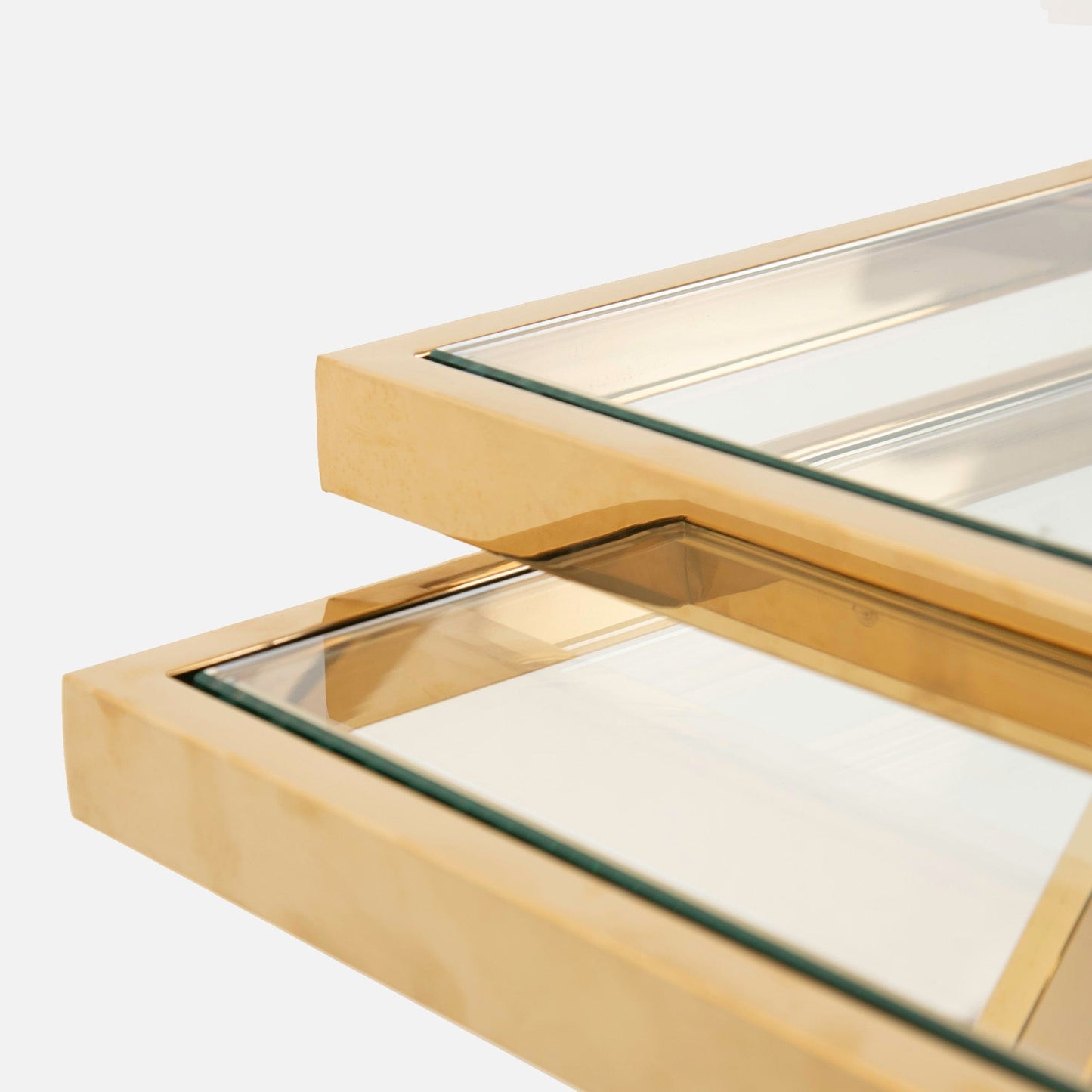Auric - Nest Tables, Gold Polished Frame