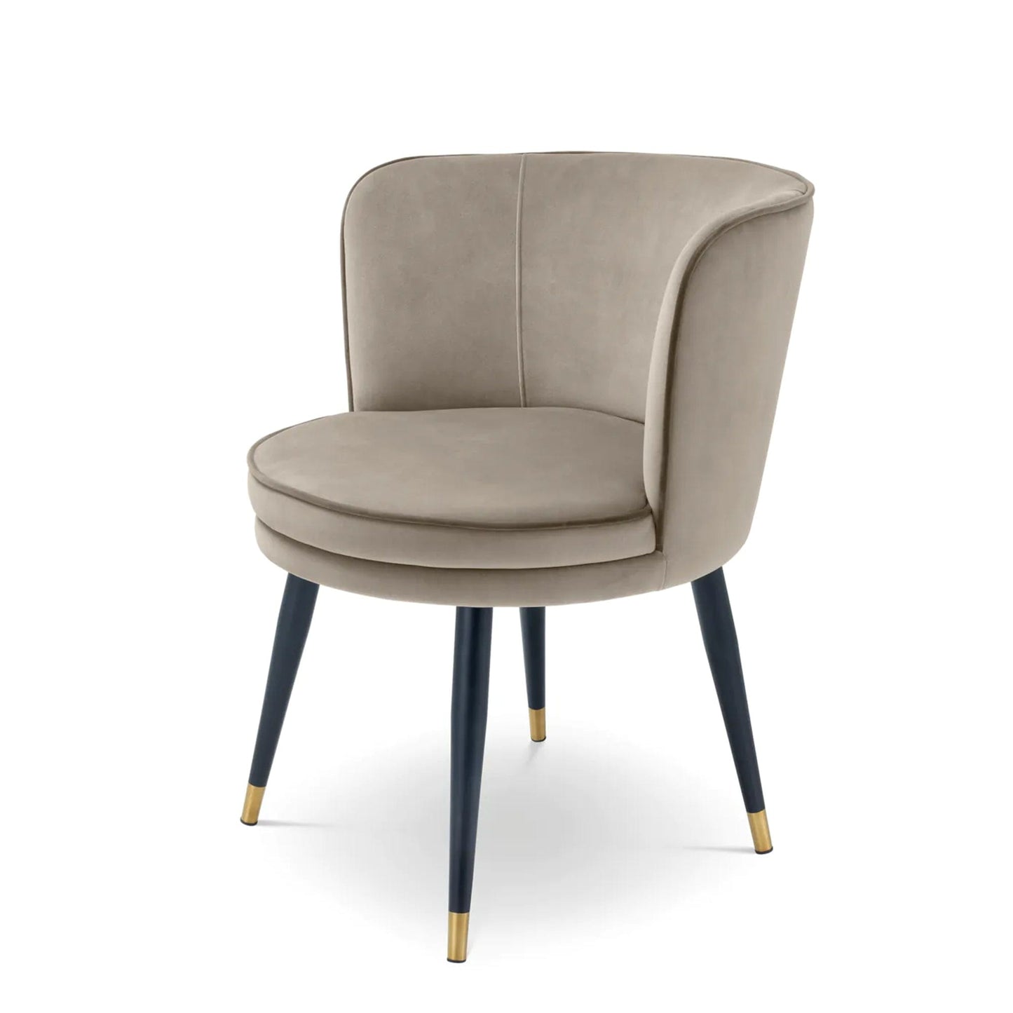 Eichholtz Grenada - Swivel Dining Chair, Greige Velvet