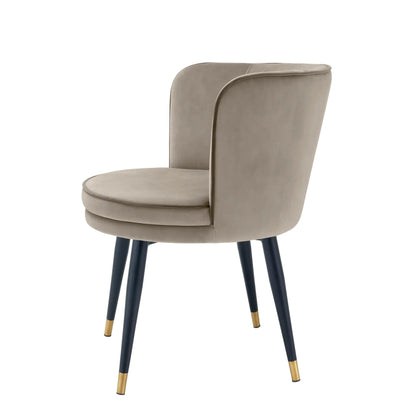 Eichholtz Grenada - Swivel Dining Chair, Greige Velvet