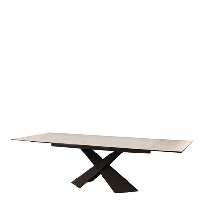 Vincenza - Extending Dining Table, Salt White Top
