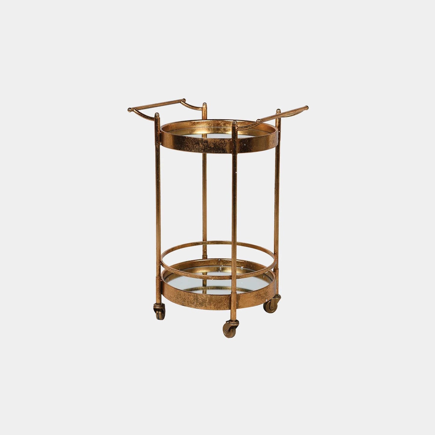 Gloria - Drinks Trolley, Gold Mirror
