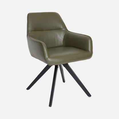 Elara Swivel Chair - In Semi Aniline Leather