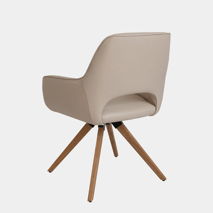 Luna - Swivel Dining Chair In Leather