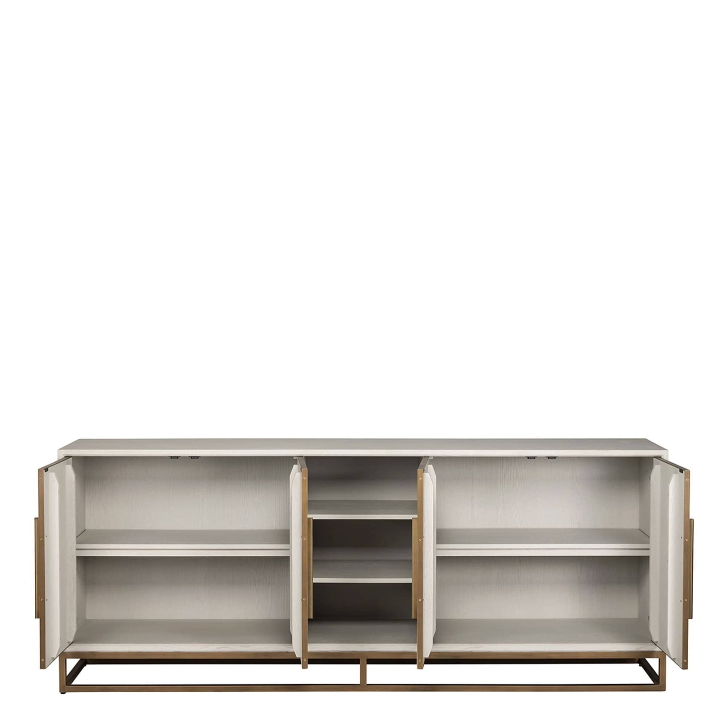 Mirabel - Sideboard, White Oak & Gold Detailing