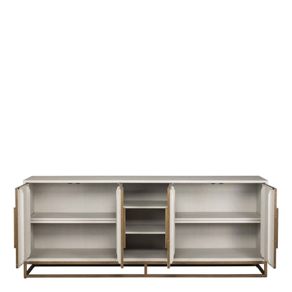 Mirabel - Sideboard, White Oak & Gold Detailing