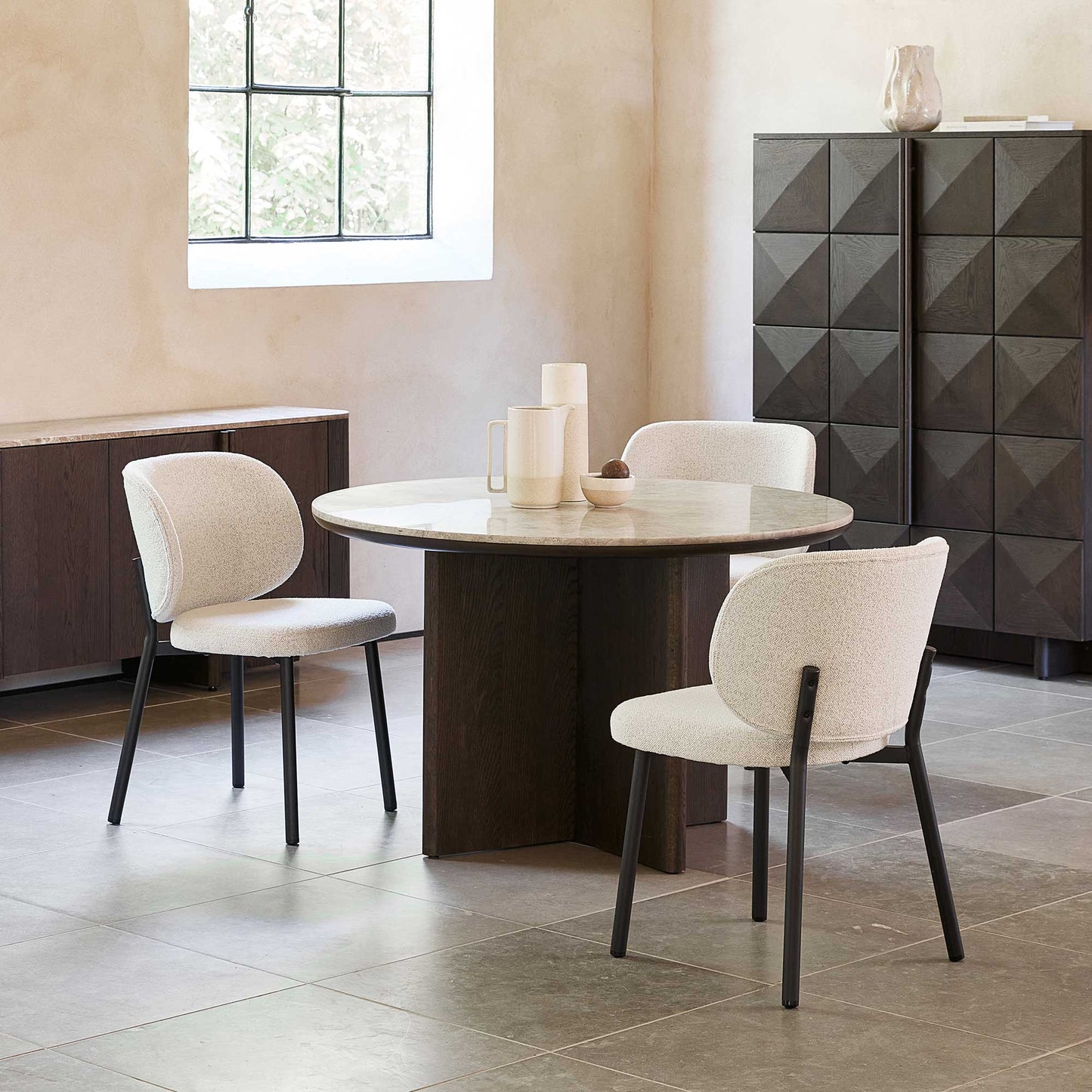 Mayfair - Round Dining Table, Marble Top