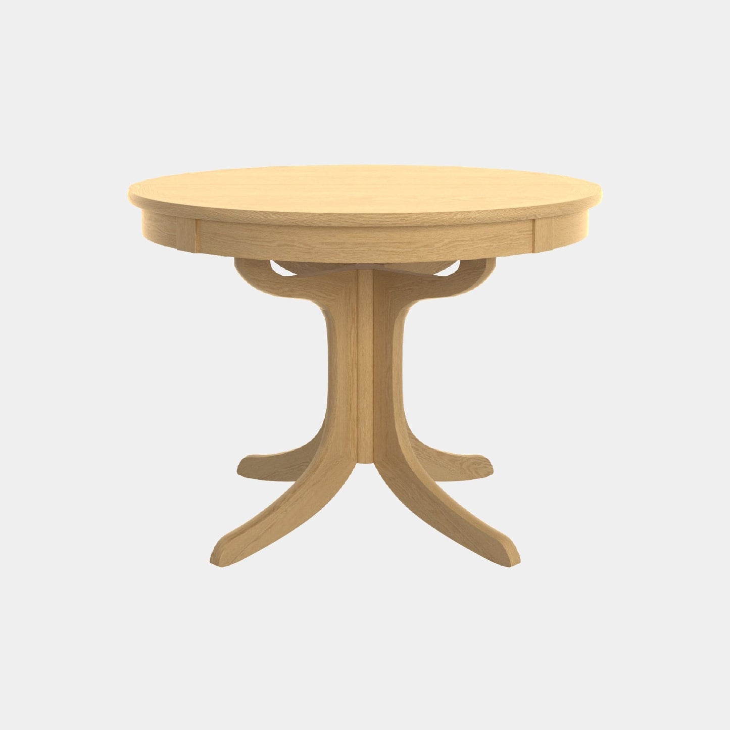 Contour - Round Extending Dining Table, Oak Finish