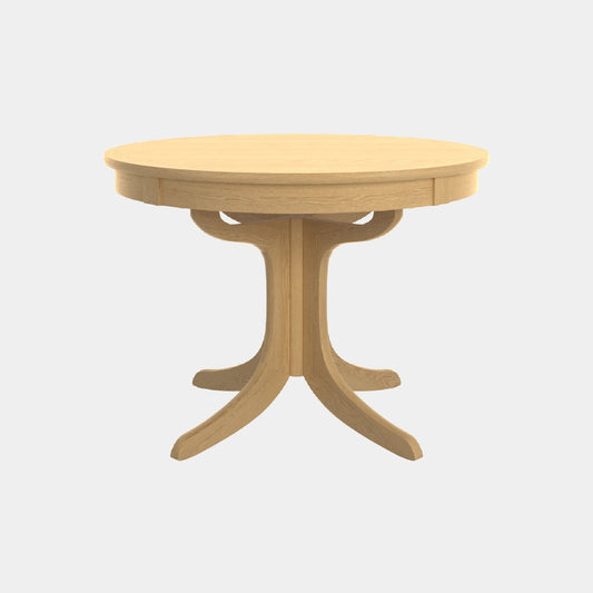 Contour - Round Extending Dining Table, Oak Finish