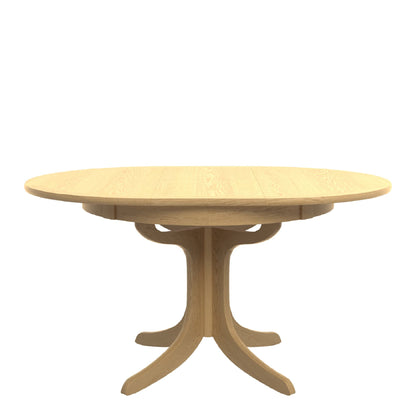 Contour - Round Extending Dining Table, Oak Finish