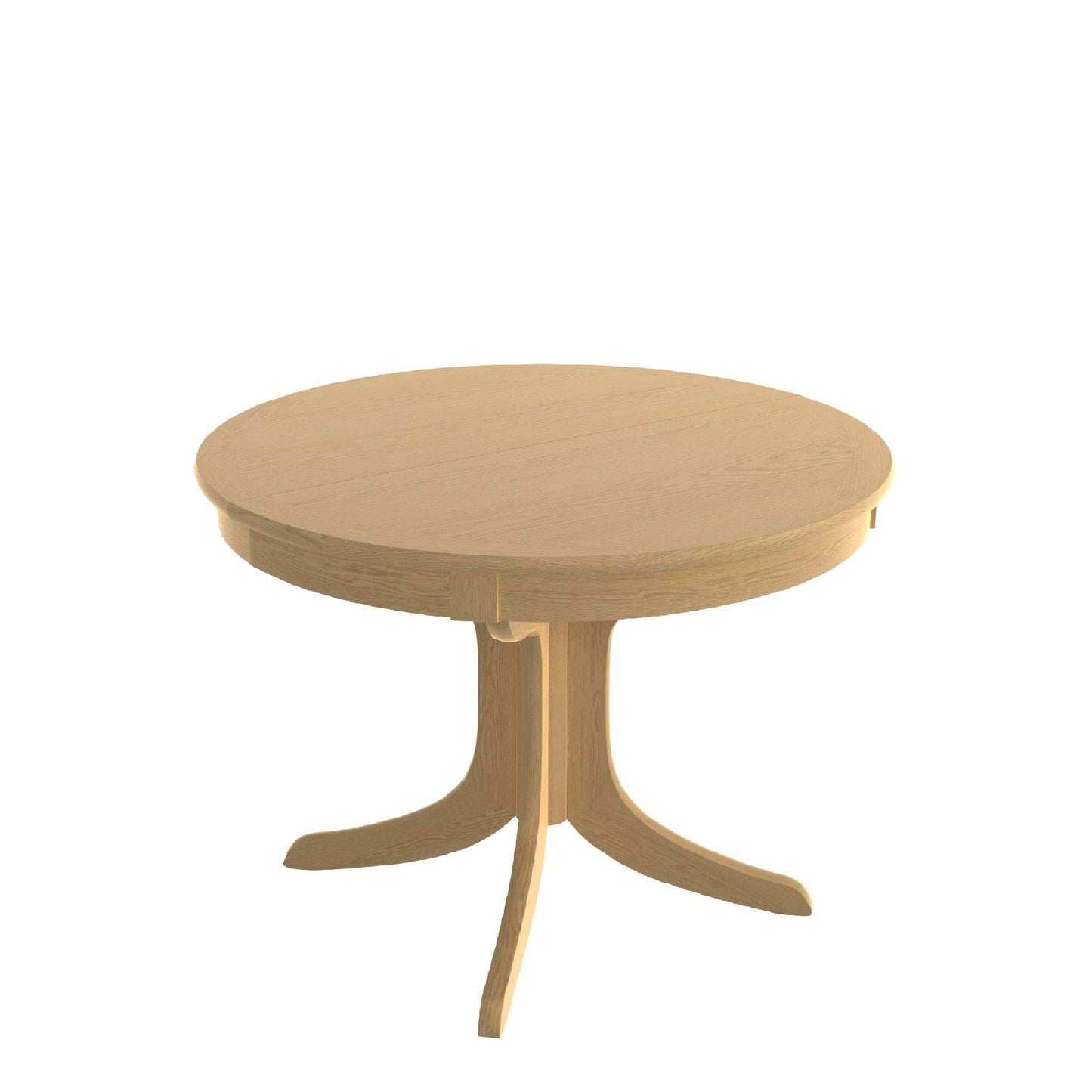 Contour - Round Extending Dining Table, Oak Finish
