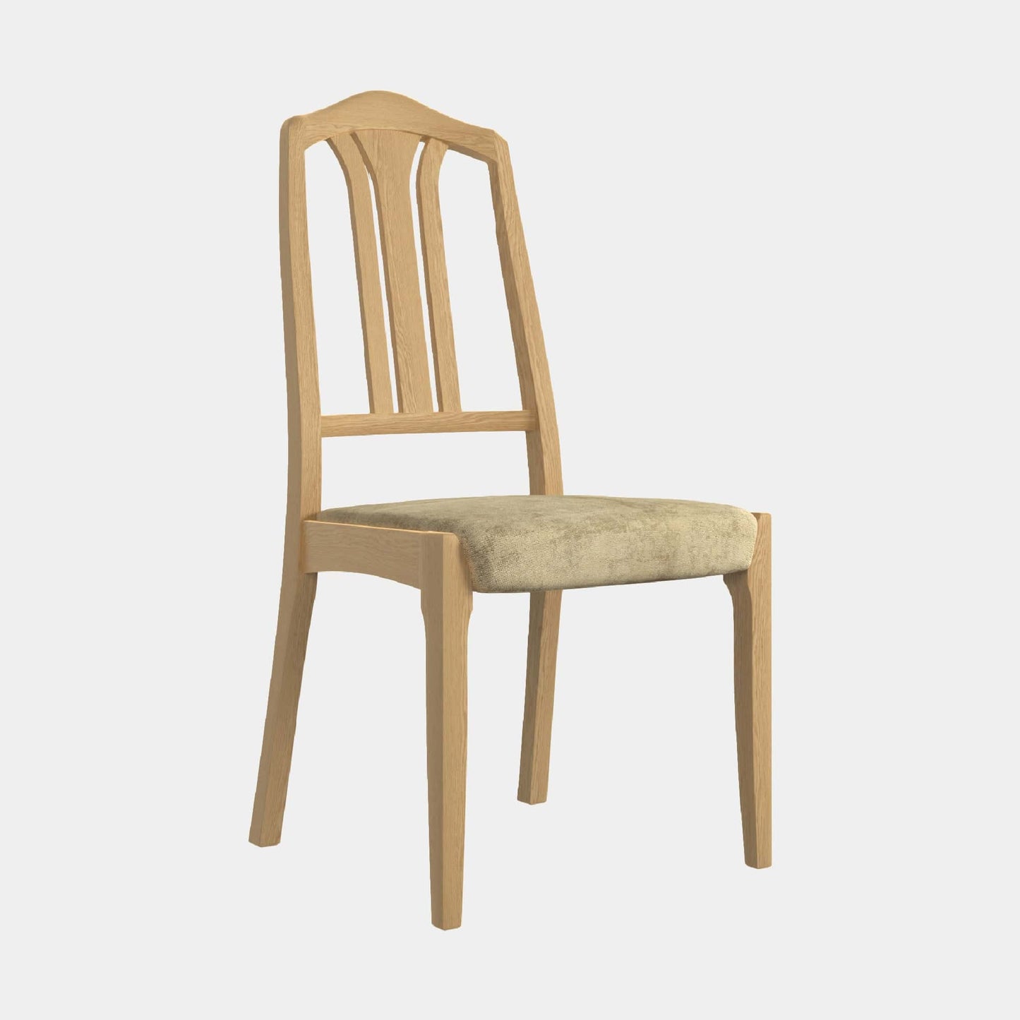Contour - Slat Back Dining Chair In Fabric