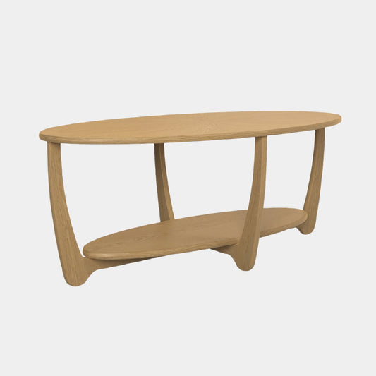 Contour - Oval Coffee Table With Sunburst Top