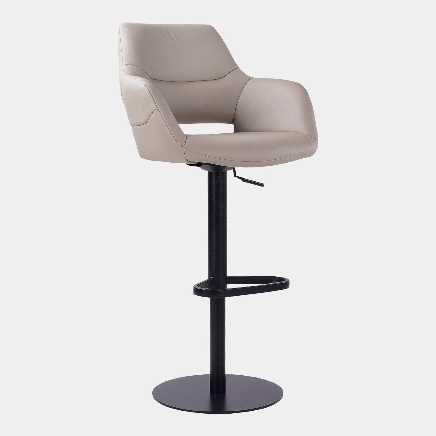 Adana - Swivel Bar Stool In Taupe PU Leather