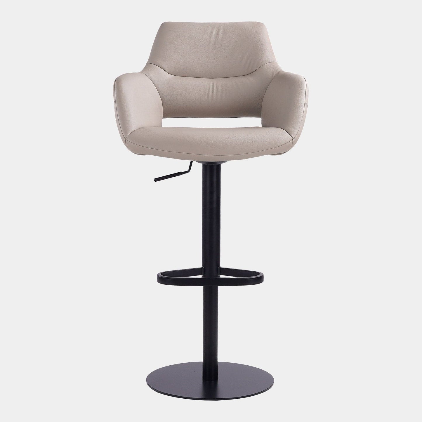 Adana - Swivel Bar Stool In Taupe PU Leather