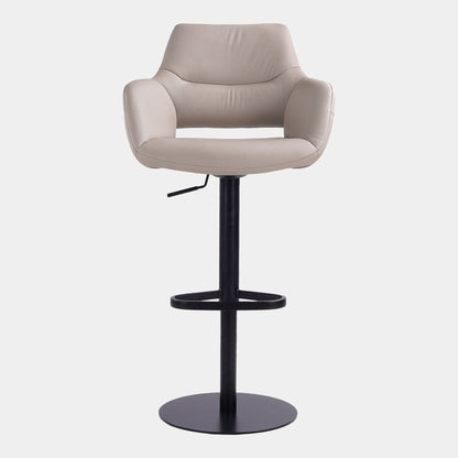 Adana - Swivel Bar Stool In Taupe PU Leather