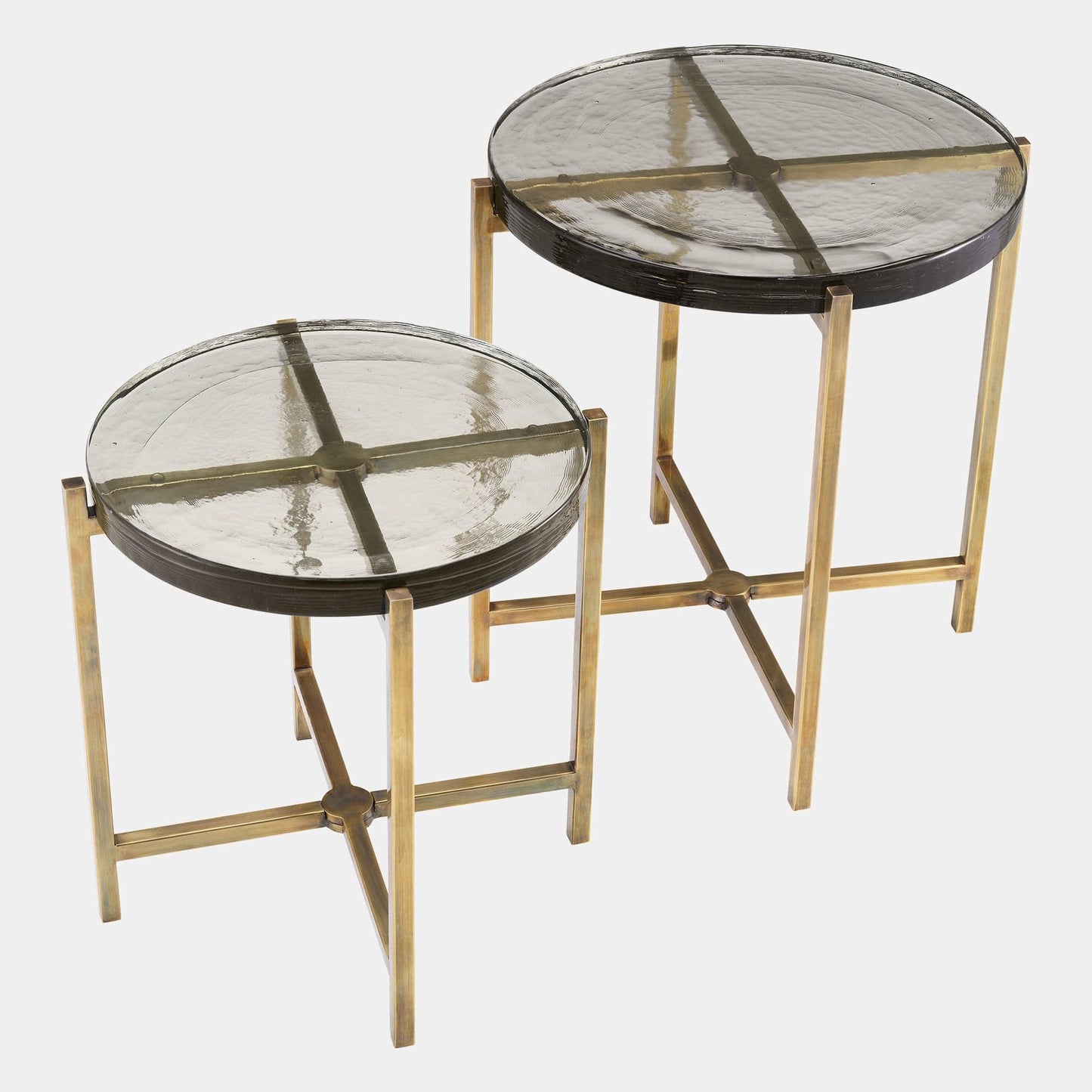 Eichholtz Haymann - Set Of 2 Vintage Brass Side Tables