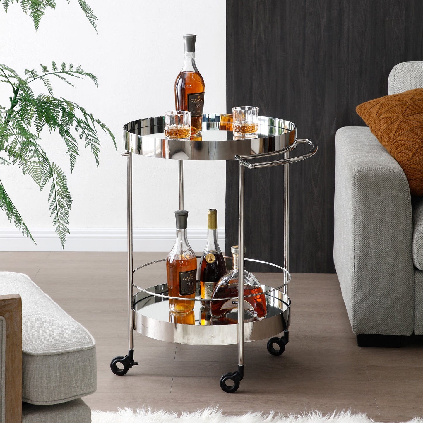 Adriel - Drinks Trolley, Mirrored