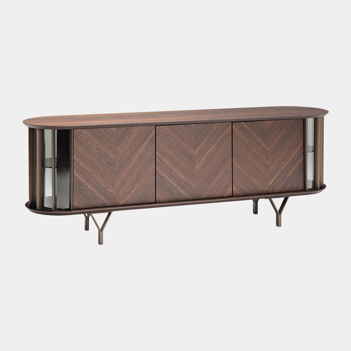 Cattelan Italia Costes - Sideboard With Metal Inserts and Wooden Frame