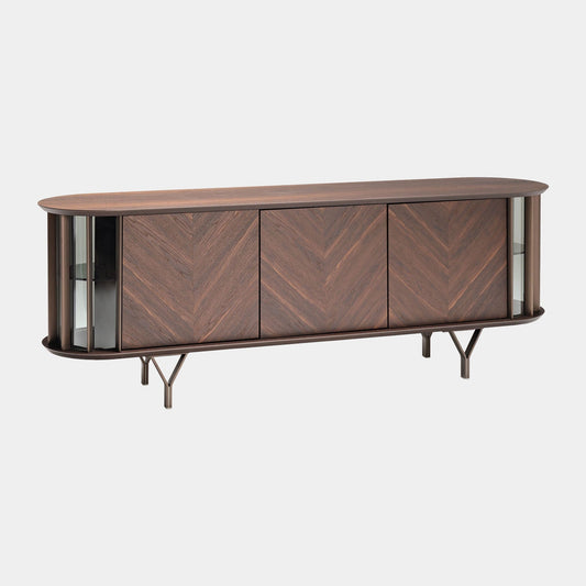 Cattelan Italia Costes - Sideboard With Metal Inserts and Wooden Frame