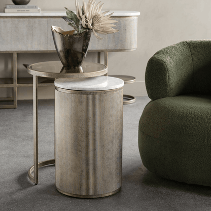 Sutton - Nesting Side Tables, Aged Gold