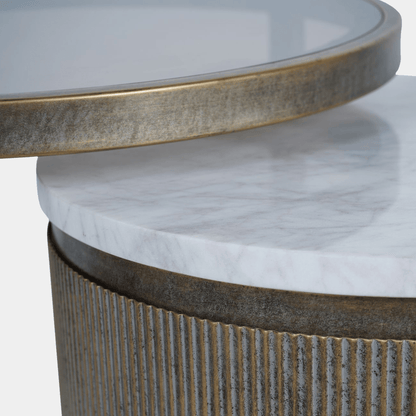 Sutton - Nesting Side Tables, Aged Gold