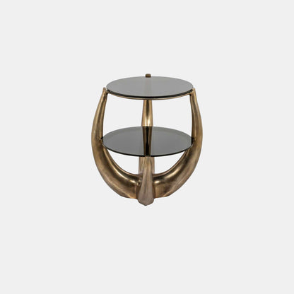 Aria - End Table, Gold Finish