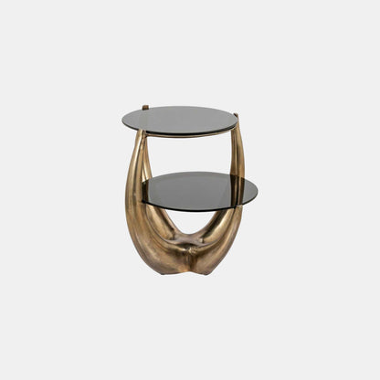 Aria - End Table, Gold Finish