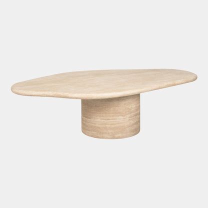 Franklin - Coffee Table In Faux Travertine 130cm