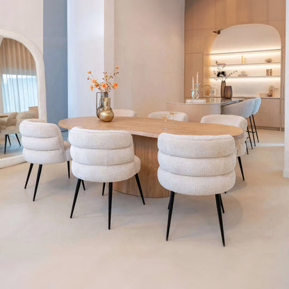 Franklin - Dining Table, Travertine Effect