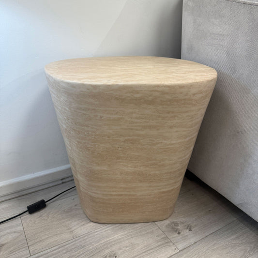 Franklin - End Table In Faux Travertine - Item As Pictured