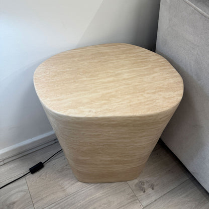 Franklin - End Table In Faux Travertine - Item As Pictured