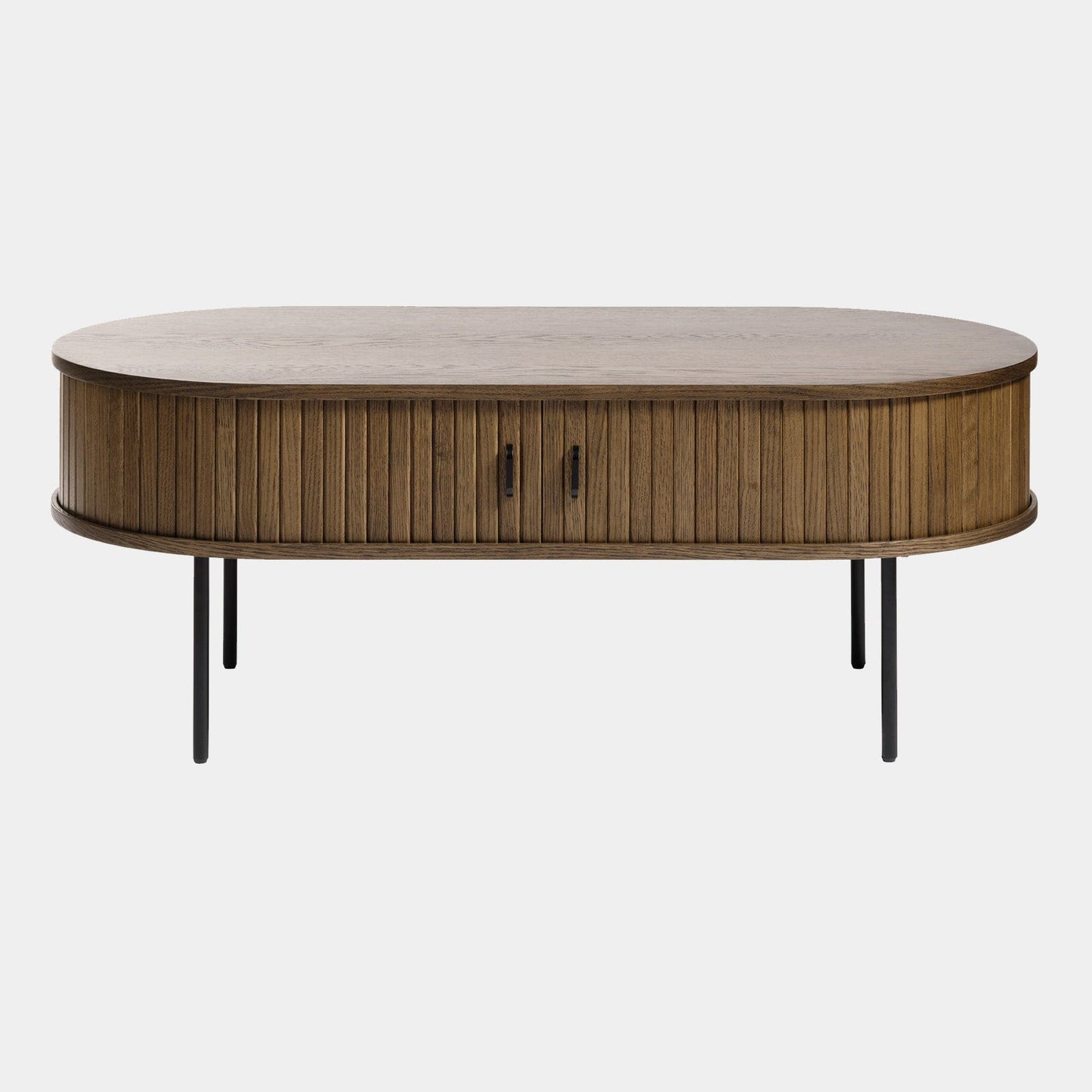 Eden - Oval Coffee Table In Smoked Oak Finish 120x60cm