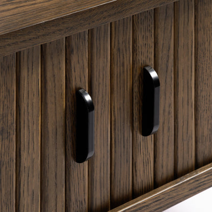 Eden - Oval Coffee Table In Smoked Oak Finish 120x60cm