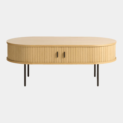 Eden - Oval Coffee Table In Natural Oak Finish 120x60cm