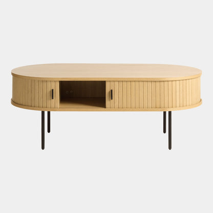 Eden - Oval Coffee Table In Natural Oak Finish 120x60cm