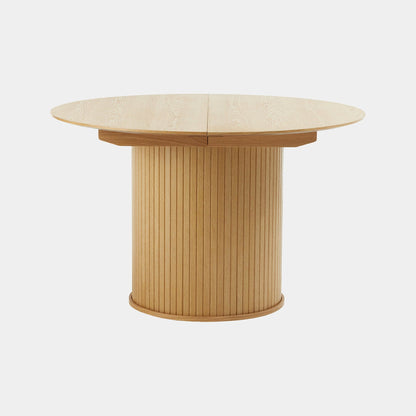 Eden - Round Extending Dining Table, Natural Oak