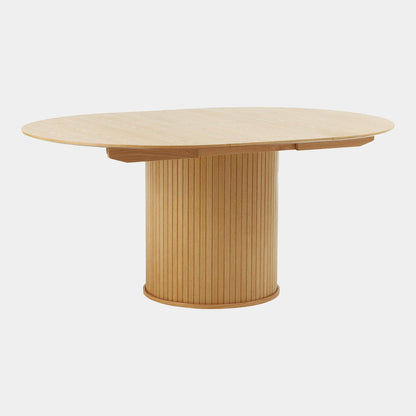 Eden - Round Extending Dining Table, Natural Oak