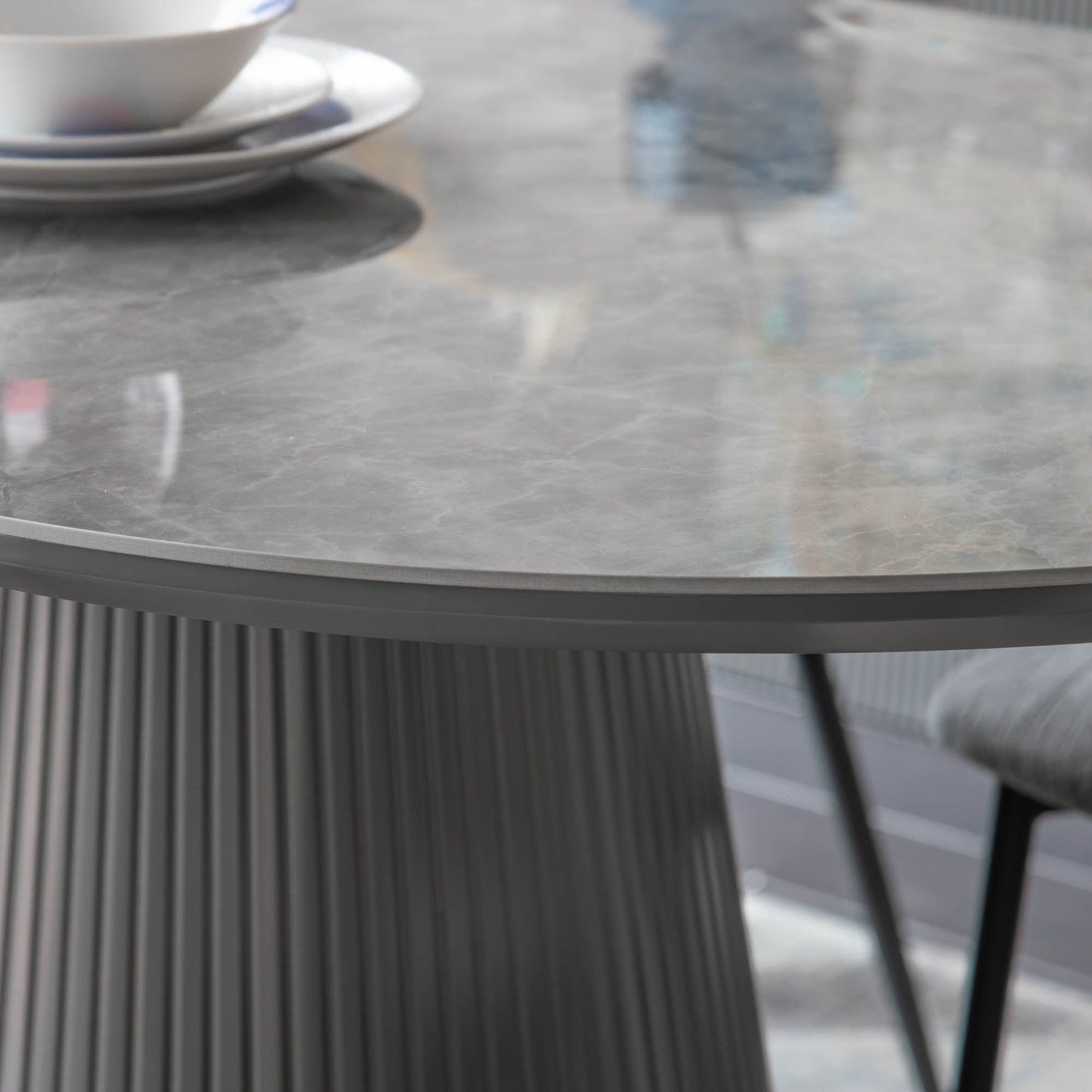Dario - Dining Table, Stone Grey