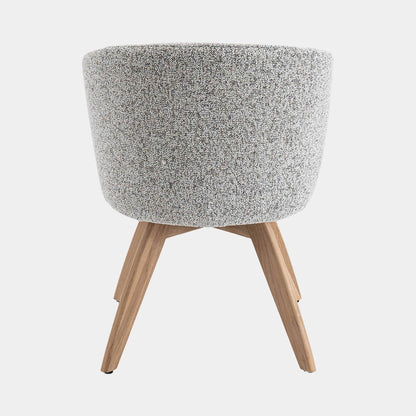 Augusta - Swivel Dining Chair In Fabric With Natural Oak Leg