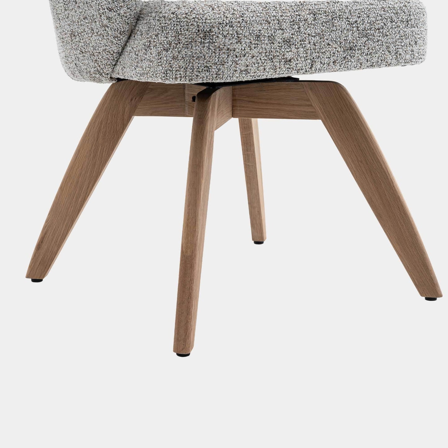 Augusta - Swivel Dining Chair In Fabric With Natural Oak Leg
