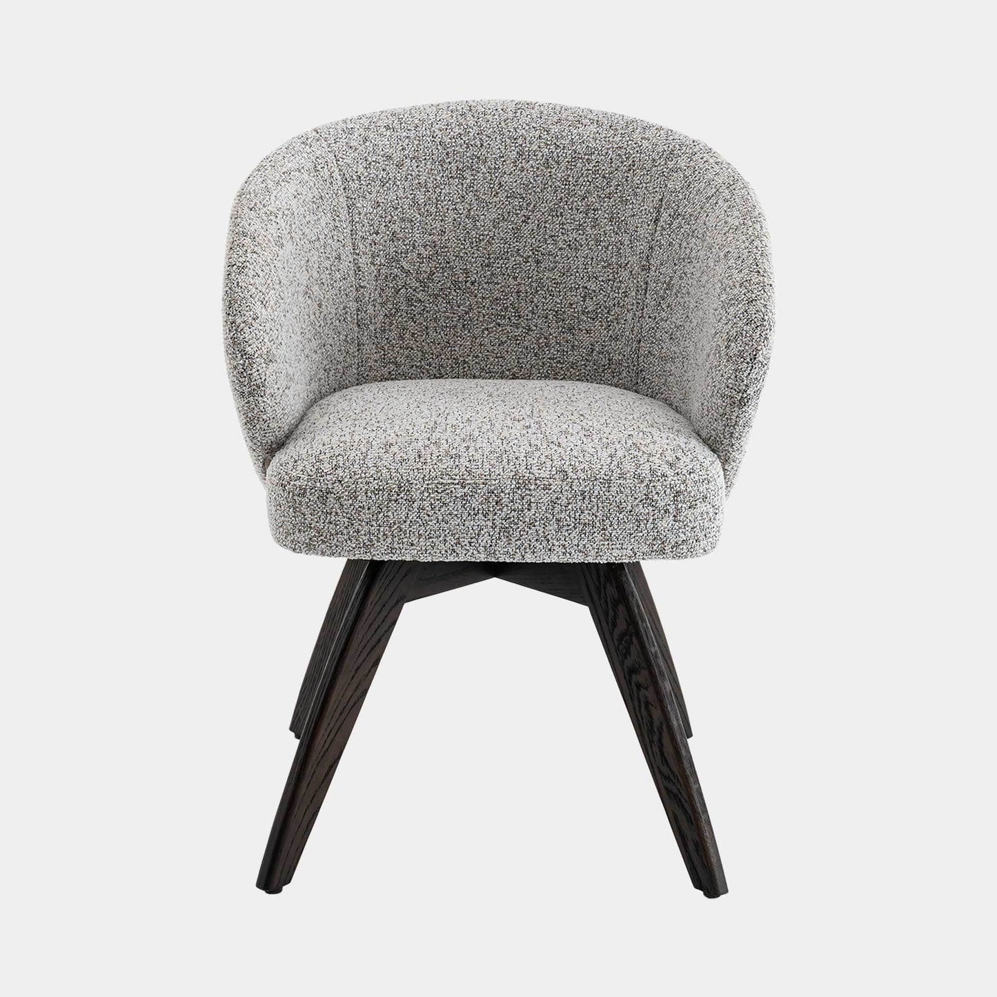 Augusta - Swivel Dining Chair In Fabric With Dark Oak Leg
