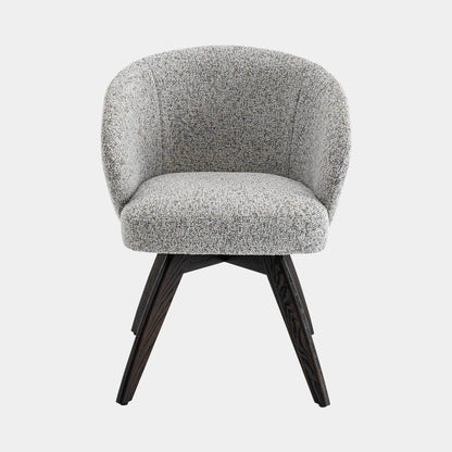 Augusta - Swivel Dining Chair In Fabric With Dark Oak Leg