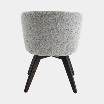 Augusta - Swivel Dining Chair In Fabric With Dark Oak Leg