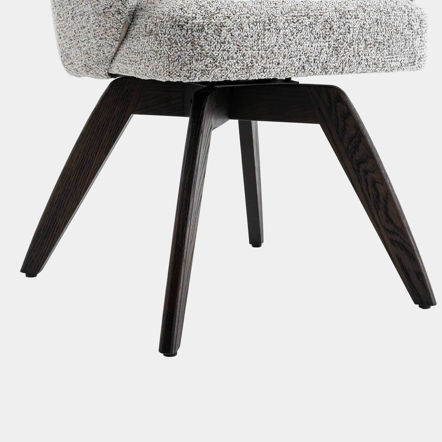 Augusta - Swivel Dining Chair In Fabric With Dark Oak Leg