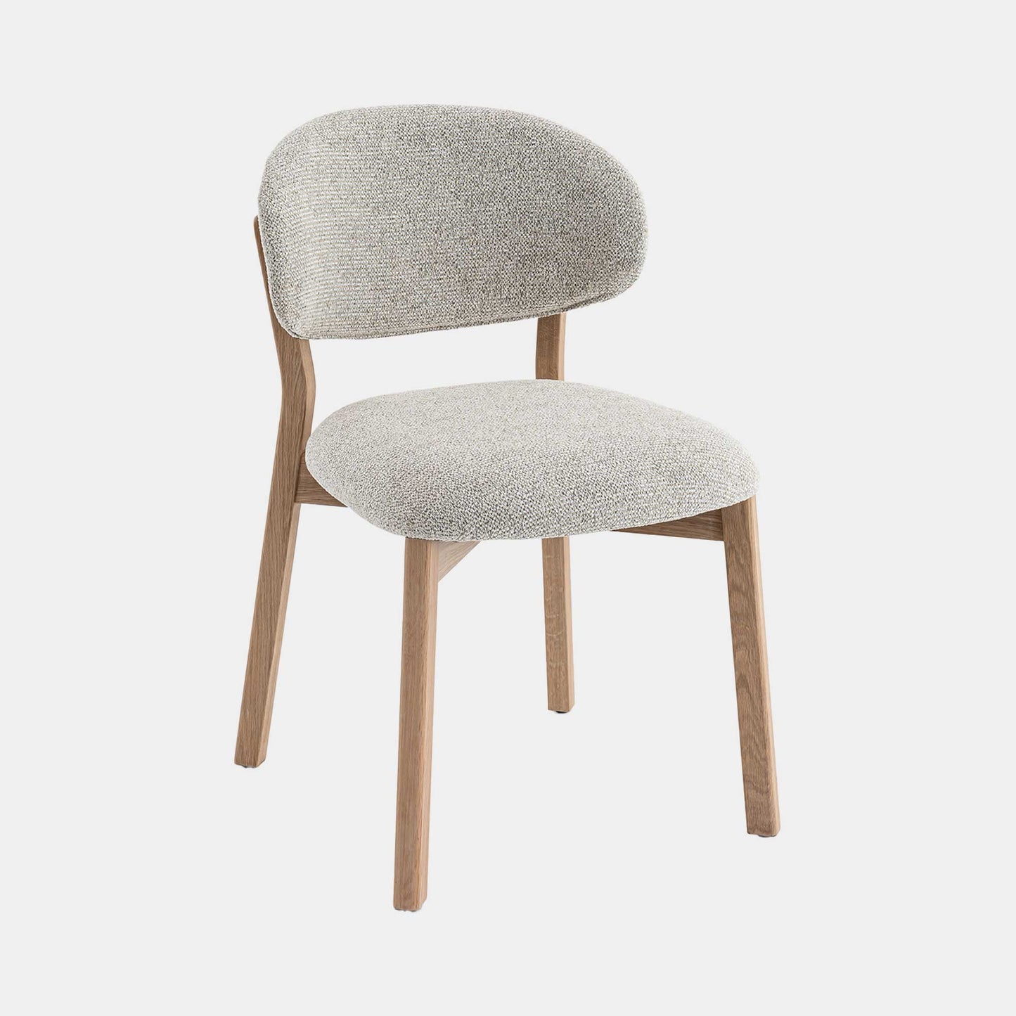 Albany - Dining Chair In Fabric With Natural Oak Legs