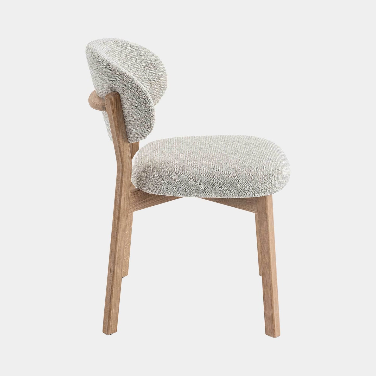 Albany - Dining Chair In Fabric With Natural Oak Legs