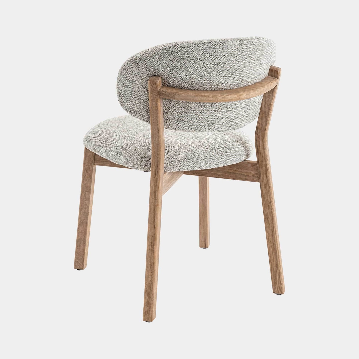 Albany - Dining Chair In Fabric With Natural Oak Legs