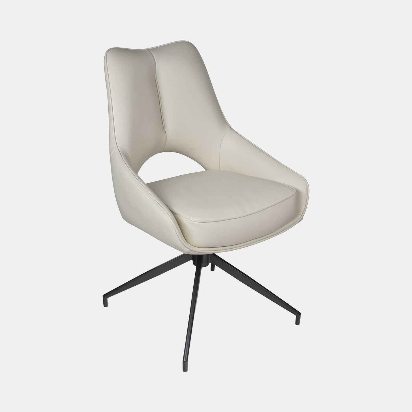 Alba - Swivel Dining Chair In PU Leather
