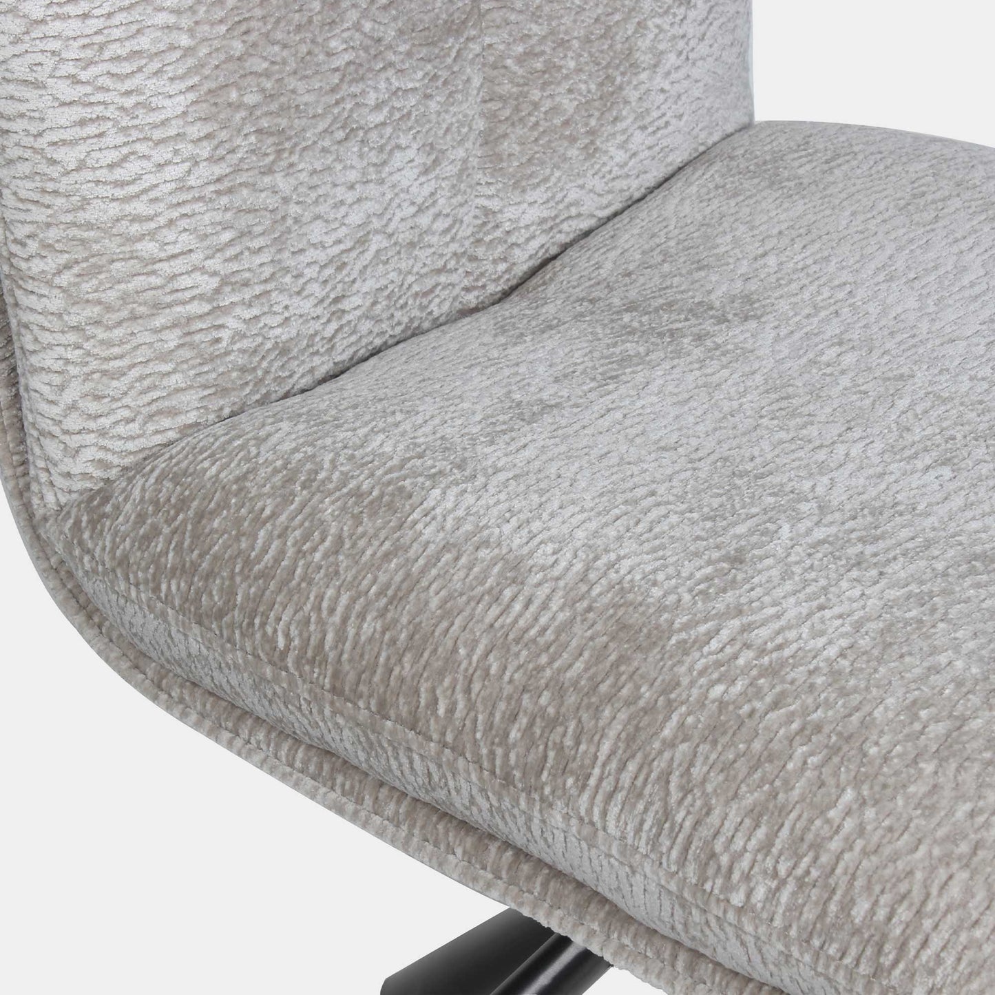 Alonso - Swivel Dining Chair In Beige Fabric