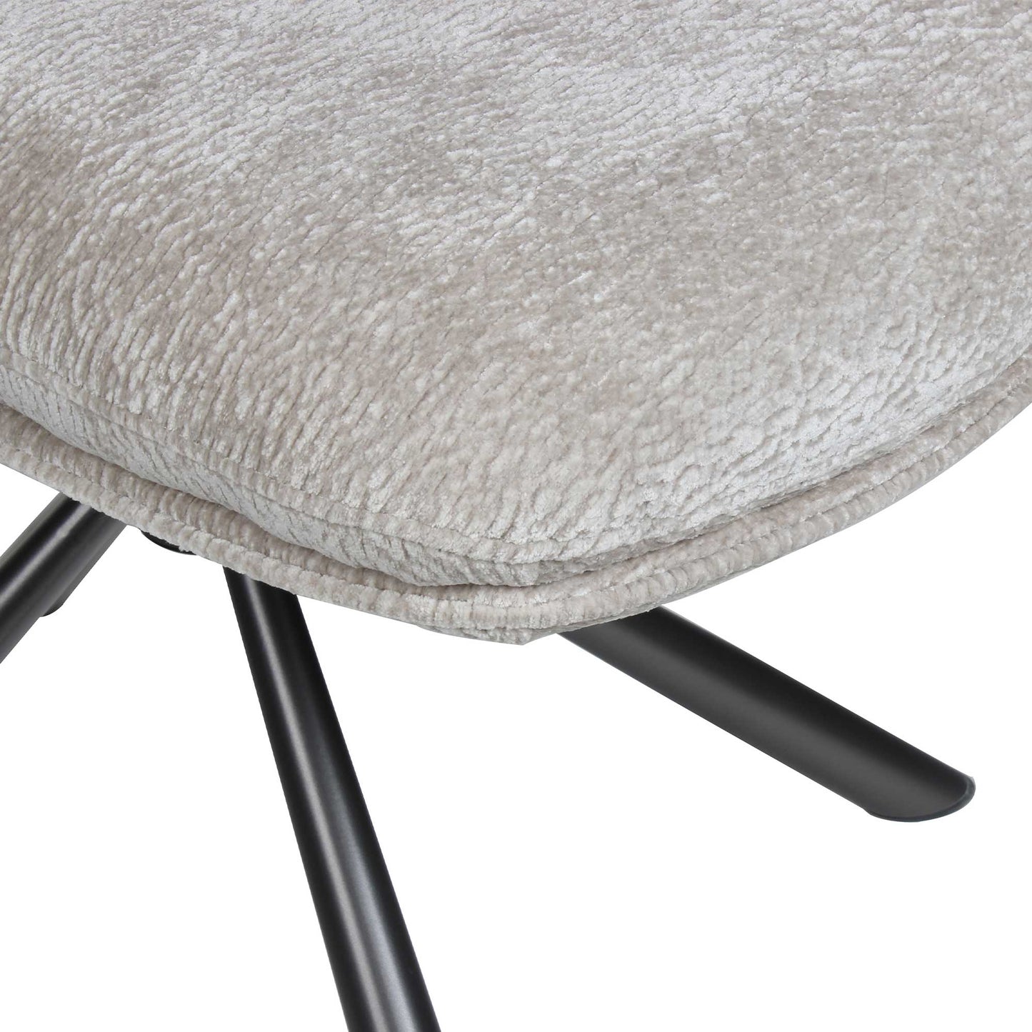 Alonso - Swivel Dining Chair In Beige Fabric